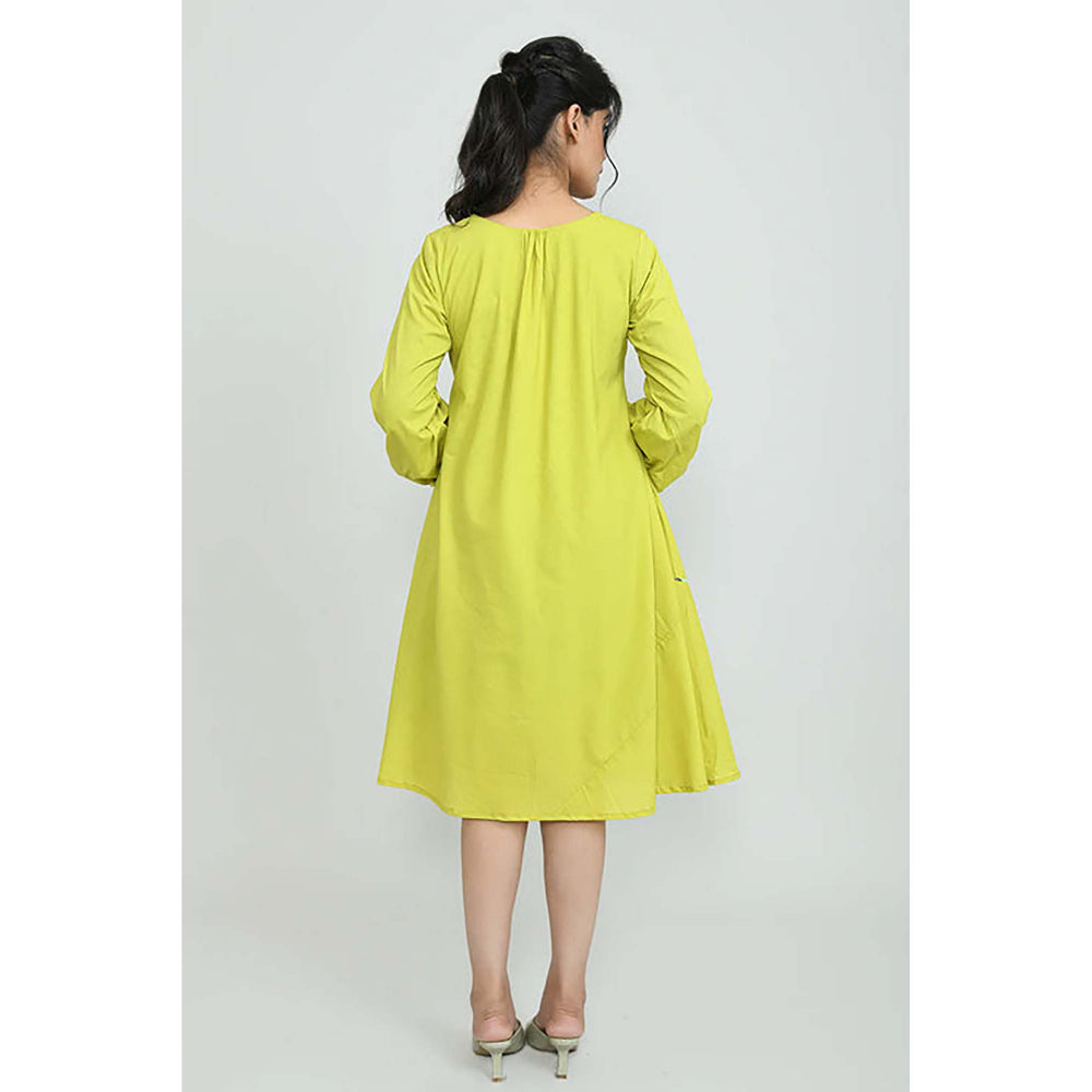 OMAANA Lime Rush Everyday Mini Dress