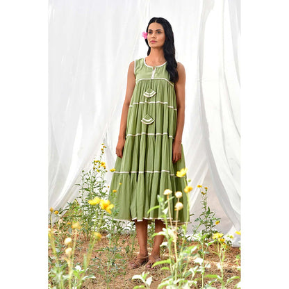 OMAANA Moss Summer Breeze Maxi Dress