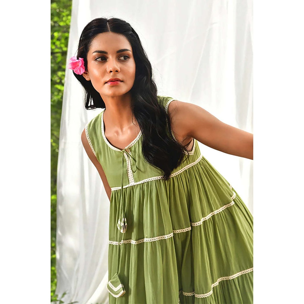 OMAANA Moss Summer Breeze Maxi Dress