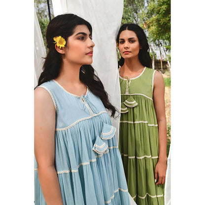 OMAANA Moss Summer Breeze Maxi Dress