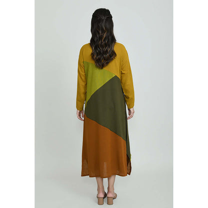 OMAANA Mustard Fields Midi Dress