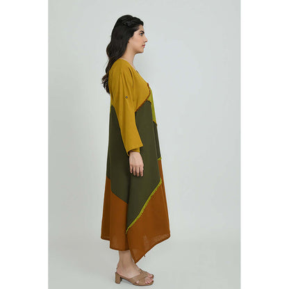 OMAANA Mustard Fields Midi Dress