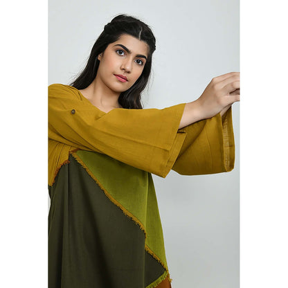 OMAANA Mustard Fields Midi Dress