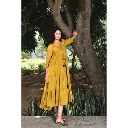 OMAANA Mustard Summer Tales Maxi Dress