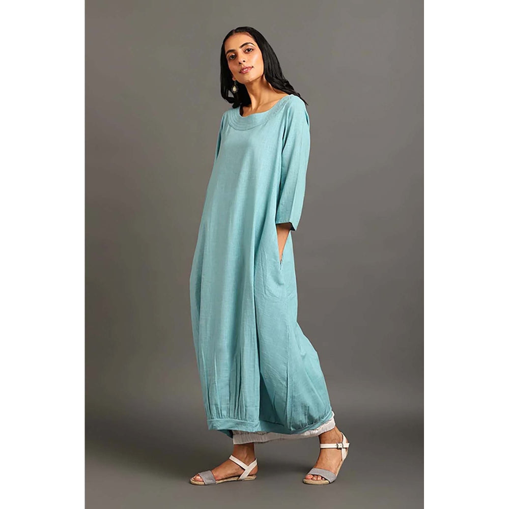 OMAANA Turq Cool Boho Maxi Dress