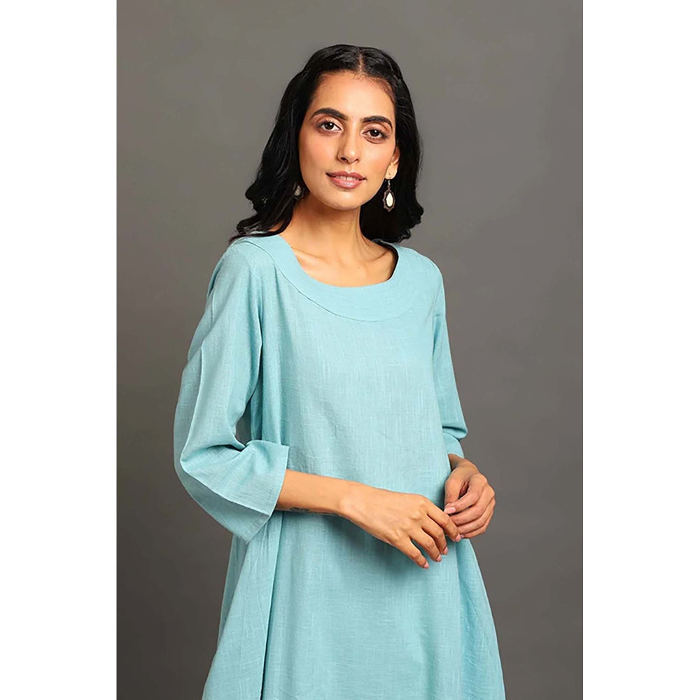 OMAANA Turq Cool Boho Maxi Dress