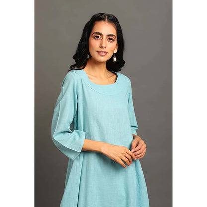 OMAANA Turq Cool Boho Maxi Dress