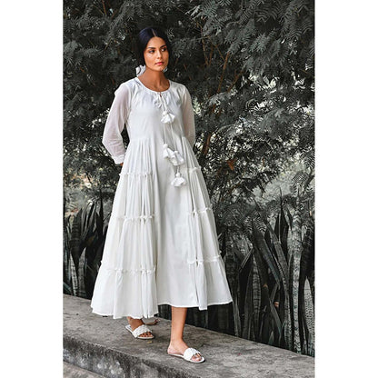 OMAANA Vanilla Delight Summer Maxi Dress