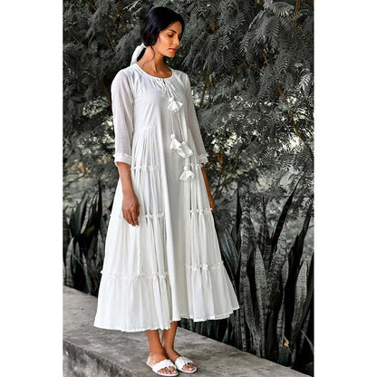 OMAANA Vanilla Delight Summer Maxi Dress