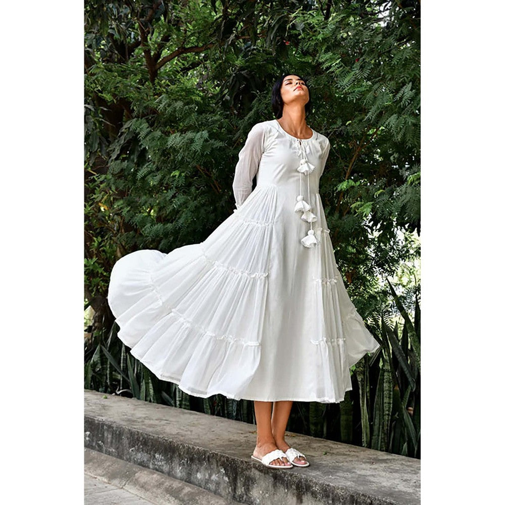 OMAANA Vanilla Delight Summer Maxi Dress
