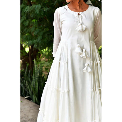 OMAANA Vanilla Delight Summer Maxi Dress
