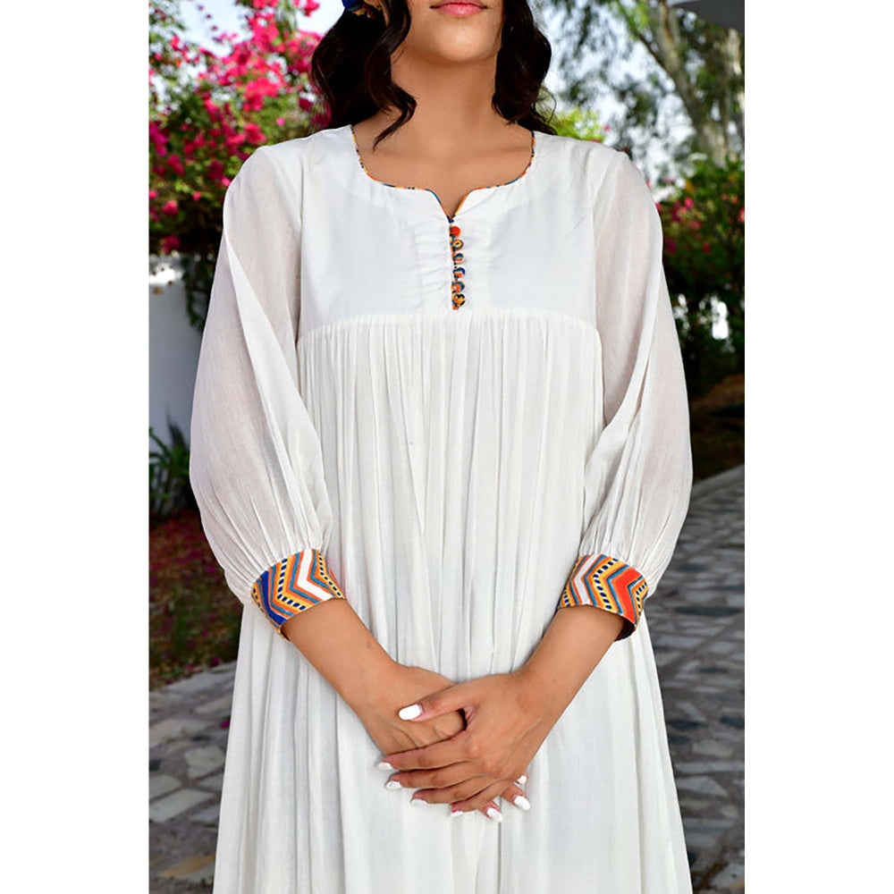 OMAANA White Layla Summer Maxi Dress
