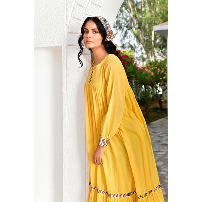 OMAANA Yellow Layla Summer Maxi Dress