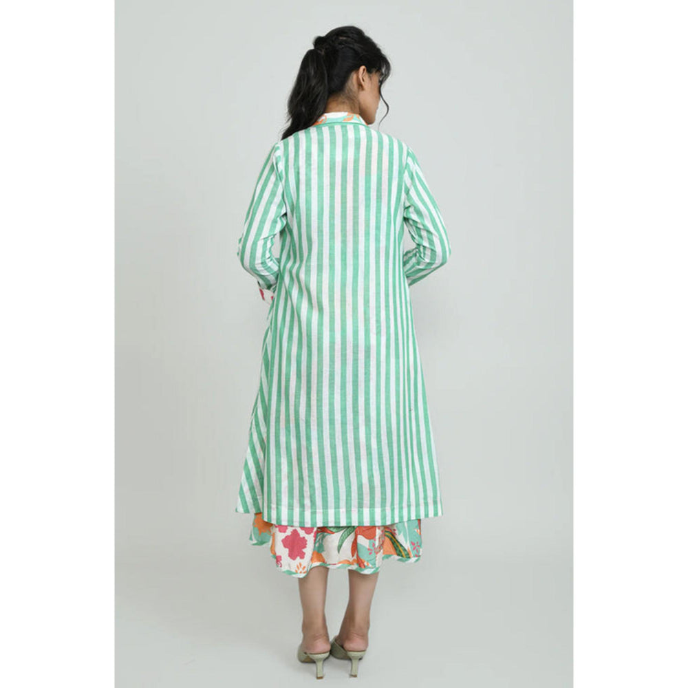 OMAANA Happy Greens Luxe Dress with Jacket