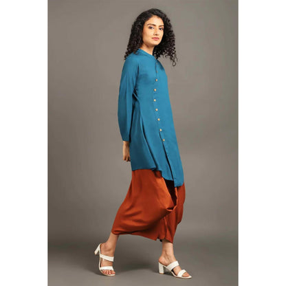 OMAANA Teal Blue Sufi Saga Co-Ord's