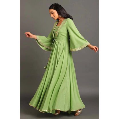 OMAANA Benazir Long Anarkali Maxi Dress