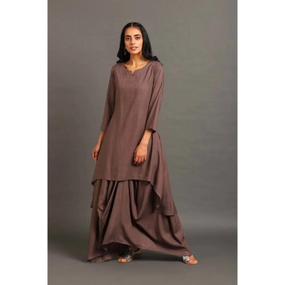 OMAANA Brown Afternoon Delight Maxi Dress
