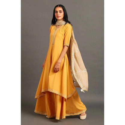OMAANA Mango Zara Double Layered Maxi Dress with Dupatta