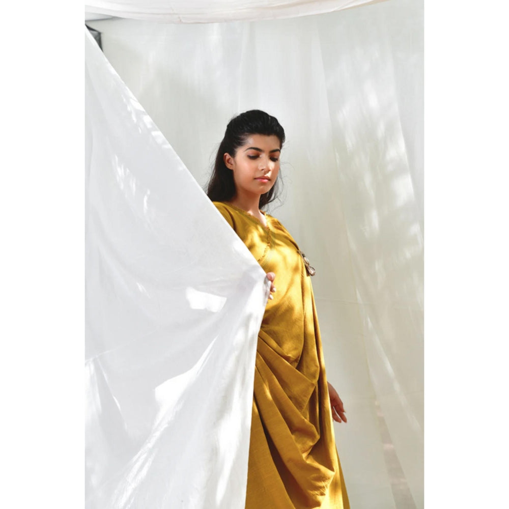 OMAANA Mustard Sufi Aza Boho Maxi Dress