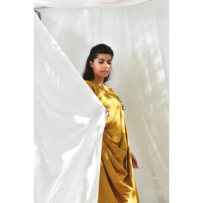 OMAANA Mustard Sufi Aza Boho Maxi Dress