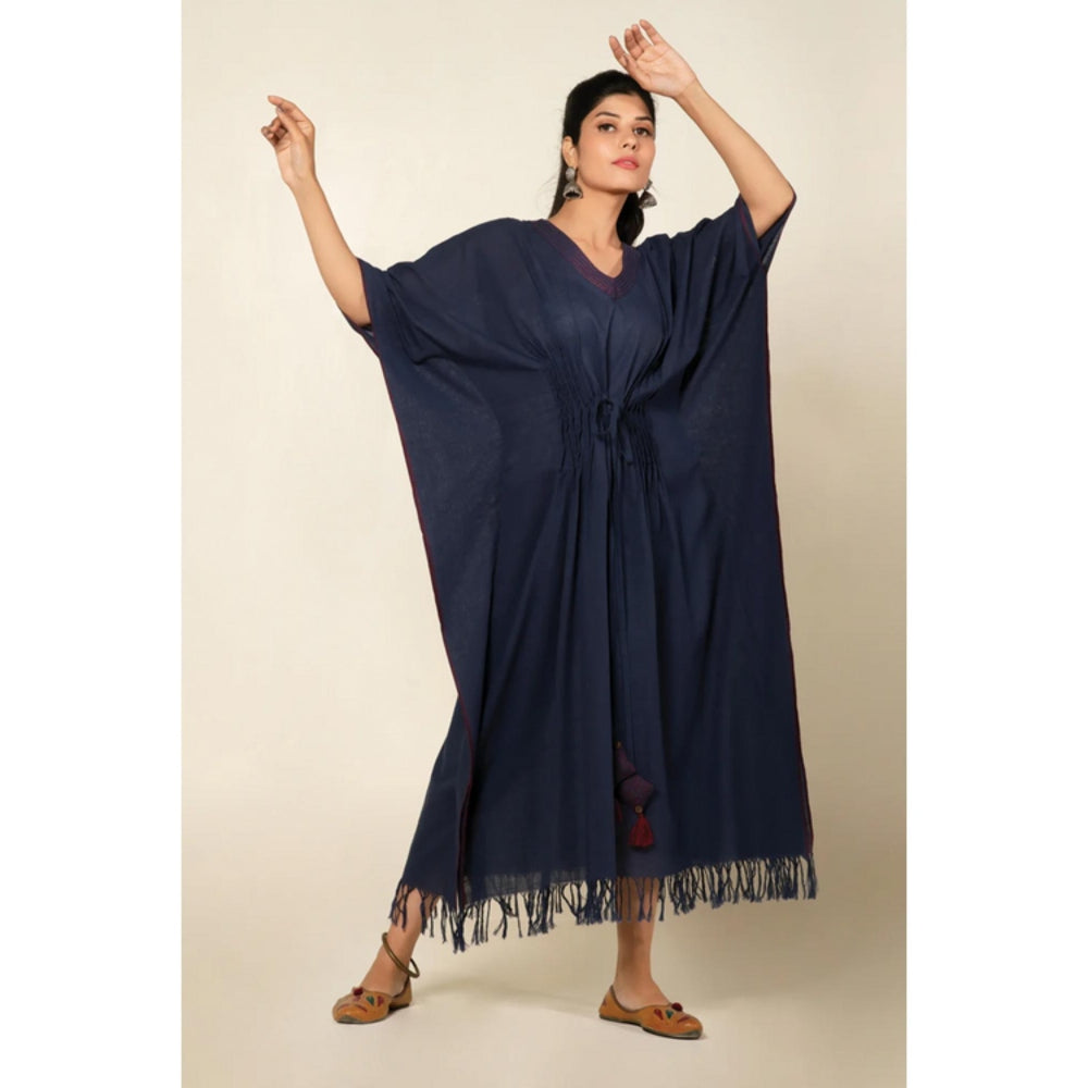 OMAANA Navy Blue Sufi Asmi Kaftan Dress