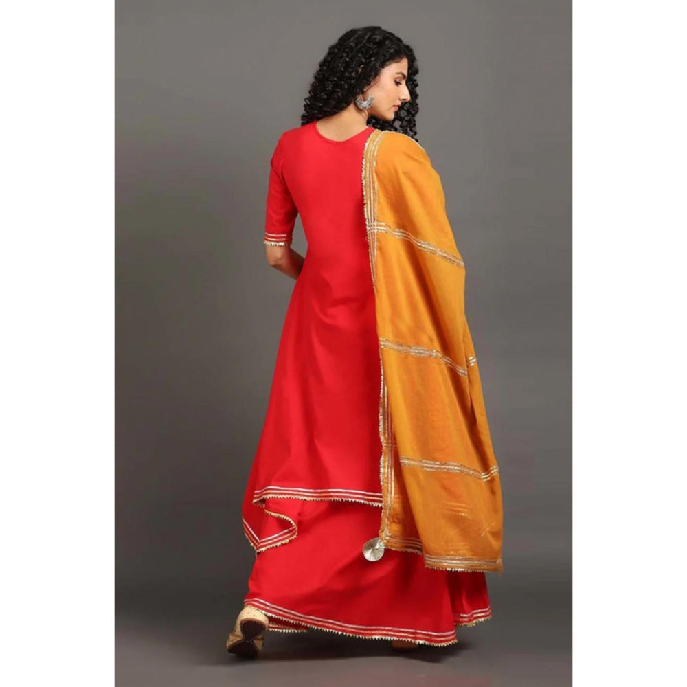 OMAANA Red Zara Double Layered Maxi Dress
