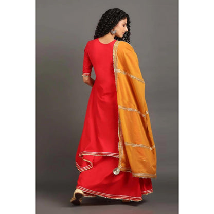 OMAANA Red Zara Double Layered Maxi Dress