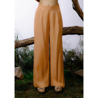 Omana by Ranjana Bothra Orange Pearl Beaded Co-Ord (Set of 2)