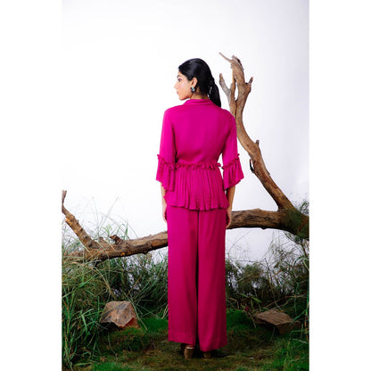 Omana by Ranjana Bothra Hot Pink Alice Co-Ord (Set of 2)