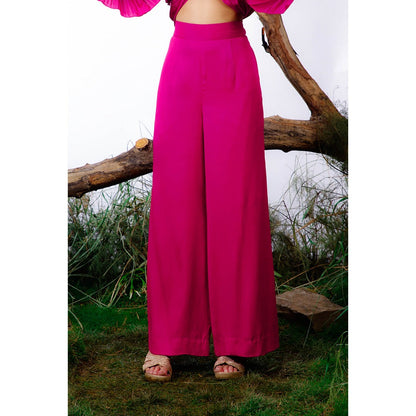 Omana by Ranjana Bothra Hot Pink Alice Co-Ord (Set of 2)