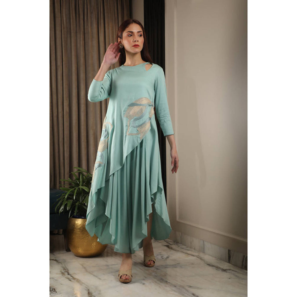 Omana by Ranjana Bothra Multilayer Emb Dress