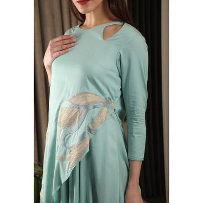 Omana by Ranjana Bothra Multilayer Emb Dress