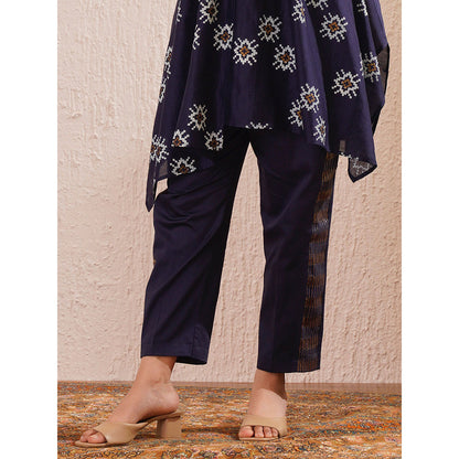 OMI Navy Blue Asymmetric Co-Ord (Set of 3)