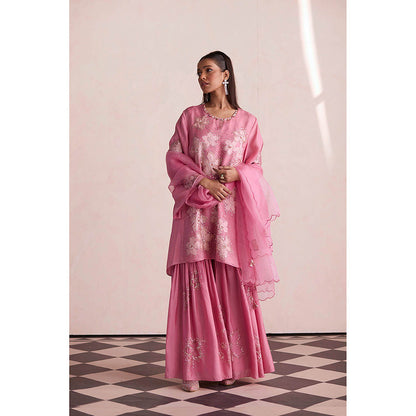 One Not Two Pink Embroidered Dupatta