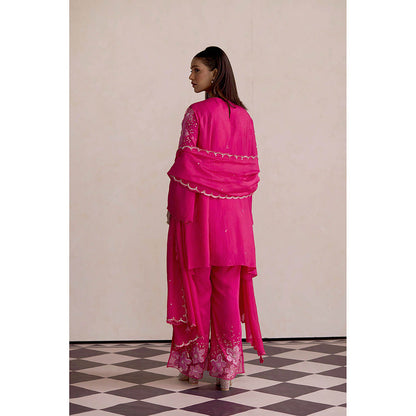 One Not Two Pink Embroidered Dupatta