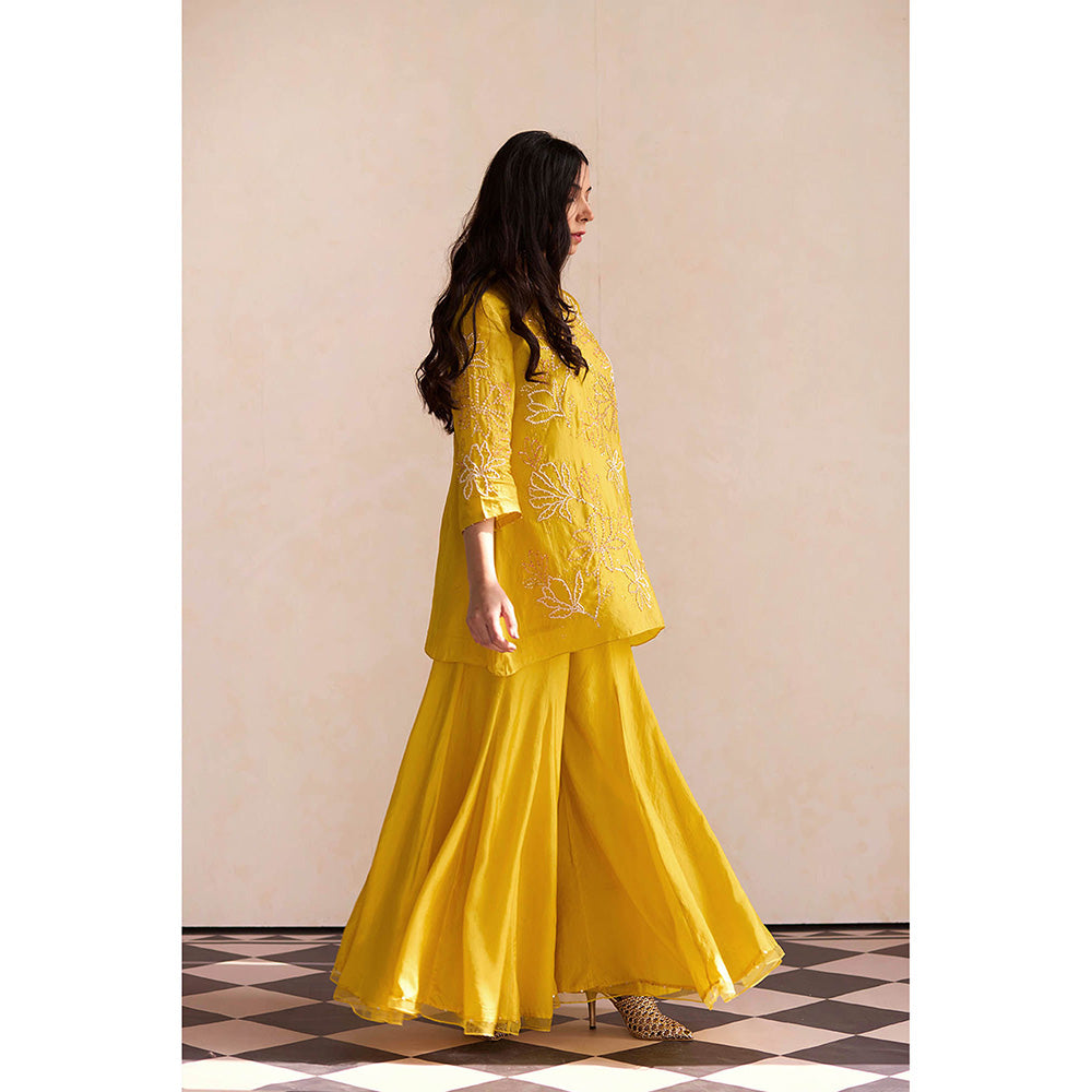 One Not Two Yellow Sharara with Kurti (Set of 2)
