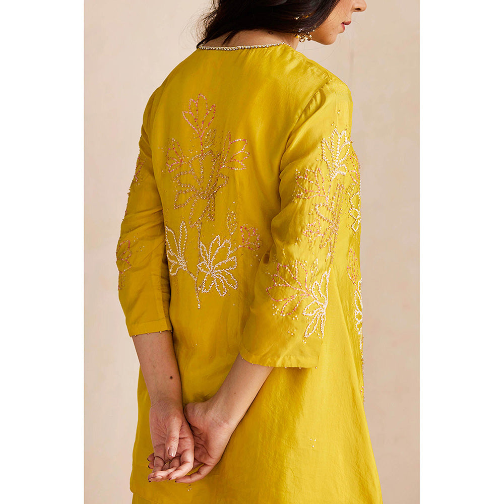 One Not Two Yellow Sharara with Kurti (Set of 2)