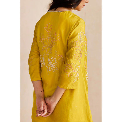 One Not Two Yellow Sharara with Kurti (Set of 2)