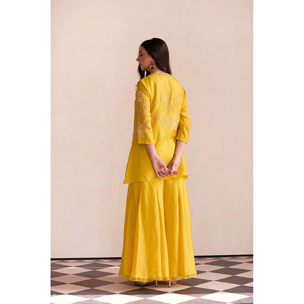 One Not Two Yellow Sharara with Kurti (Set of 2)