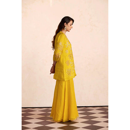 One Not Two Yellow Sharara with Kurti (Set of 2)