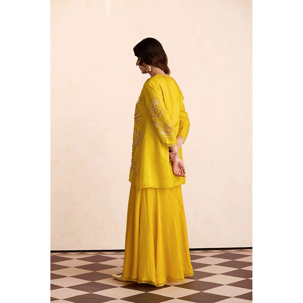 One Not Two Yellow Sharara with Kurti (Set of 2)