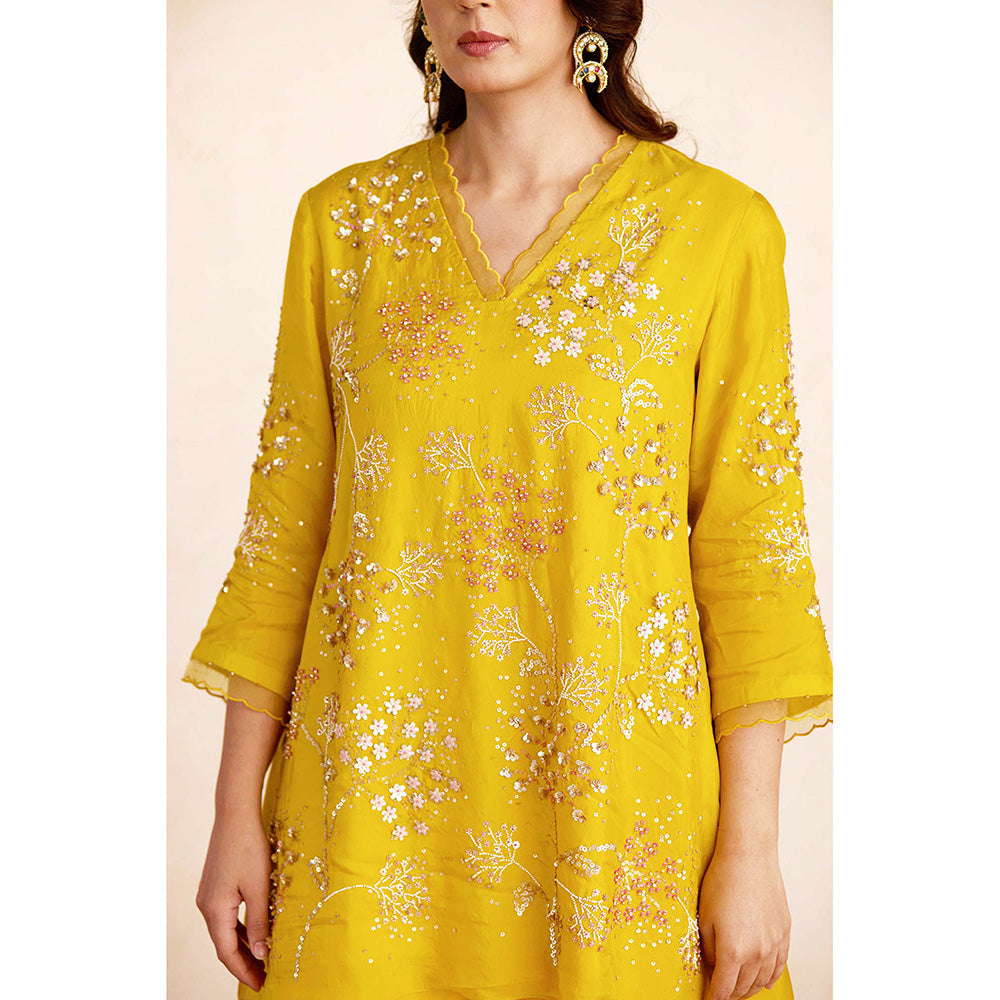 One Not Two Yellow Sharara with Kurti (Set of 2)