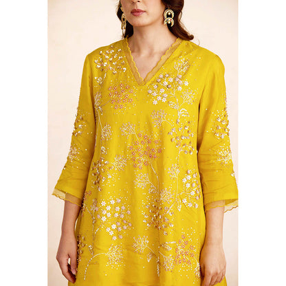 One Not Two Yellow Sharara with Kurti (Set of 2)