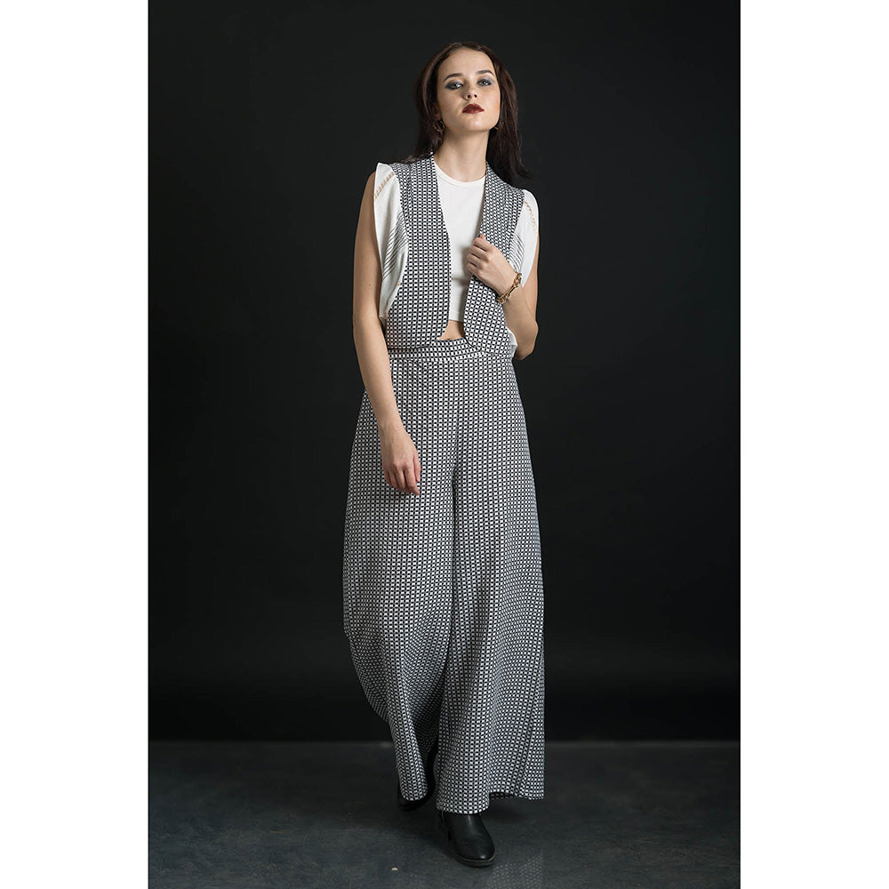 ORCR Bolero Checks Sleeveless Multi-Color Jacket