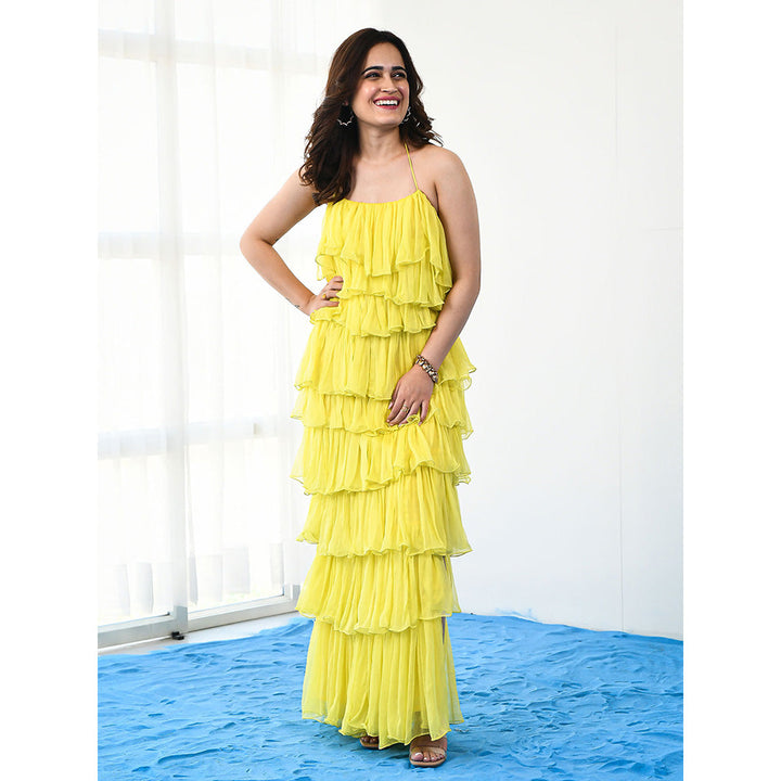 ORDINAREE Canberra Yellow Long Maxi Dress