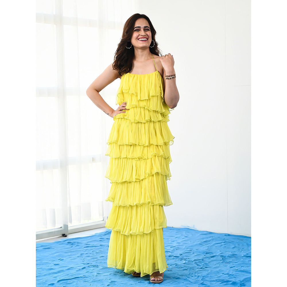 ORDINAREE Canberra Yellow Long Maxi Dress