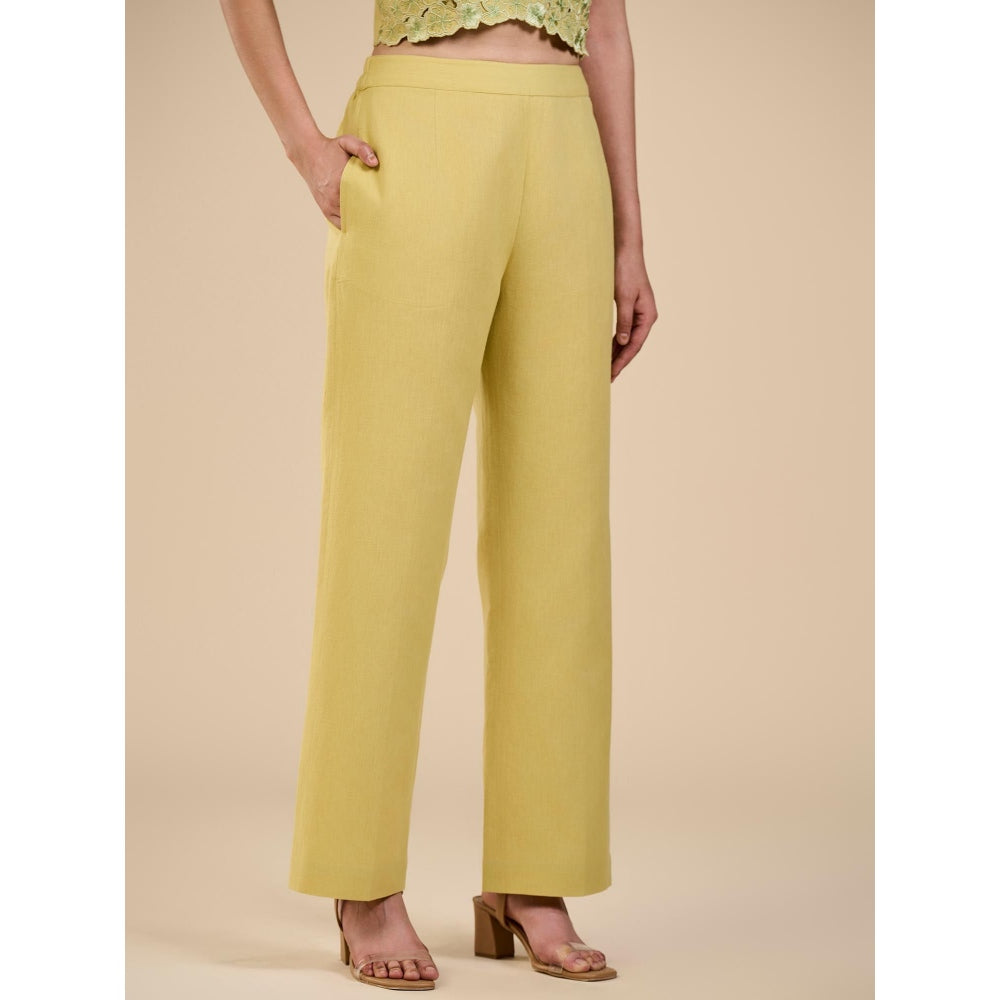 ORIGANI Sage Green Floral Embroidered Co-Ord (Set of 3)