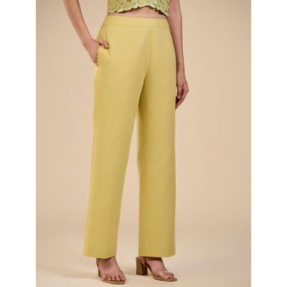 ORIGANI Sage Green Floral Embroidered Co-Ord (Set of 3)