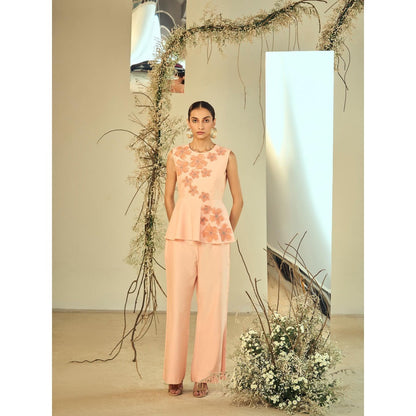 ORIGANI Peach Blossom Floral Co-Ord (Set of 2)