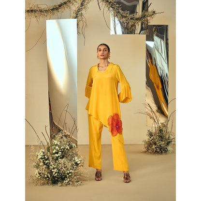 ORIGANI Yellow Sunflower Dream Co-Ord (Set of 2)